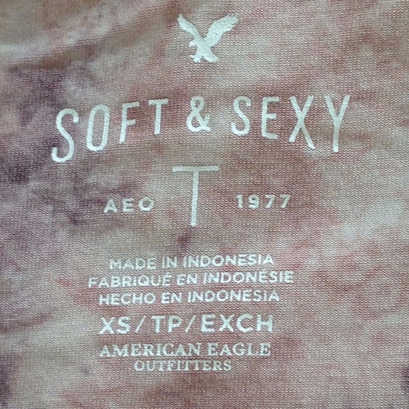 AE pink cold sholder tank top - Picture 2 of 3